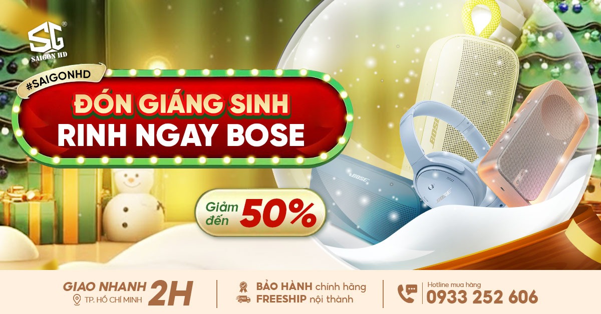 Đón Giáng sinh - Mừng năm mới 2026: Bose ưu đãi tưng bừng tai nghe không dây & loa Bluetooth