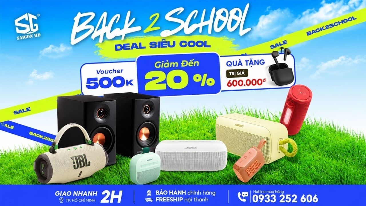 Back to School 2026 - Loa Bluetooth, loa vi tính chính hãng ưu đãi giá tốt cho học sinh, sinh viên