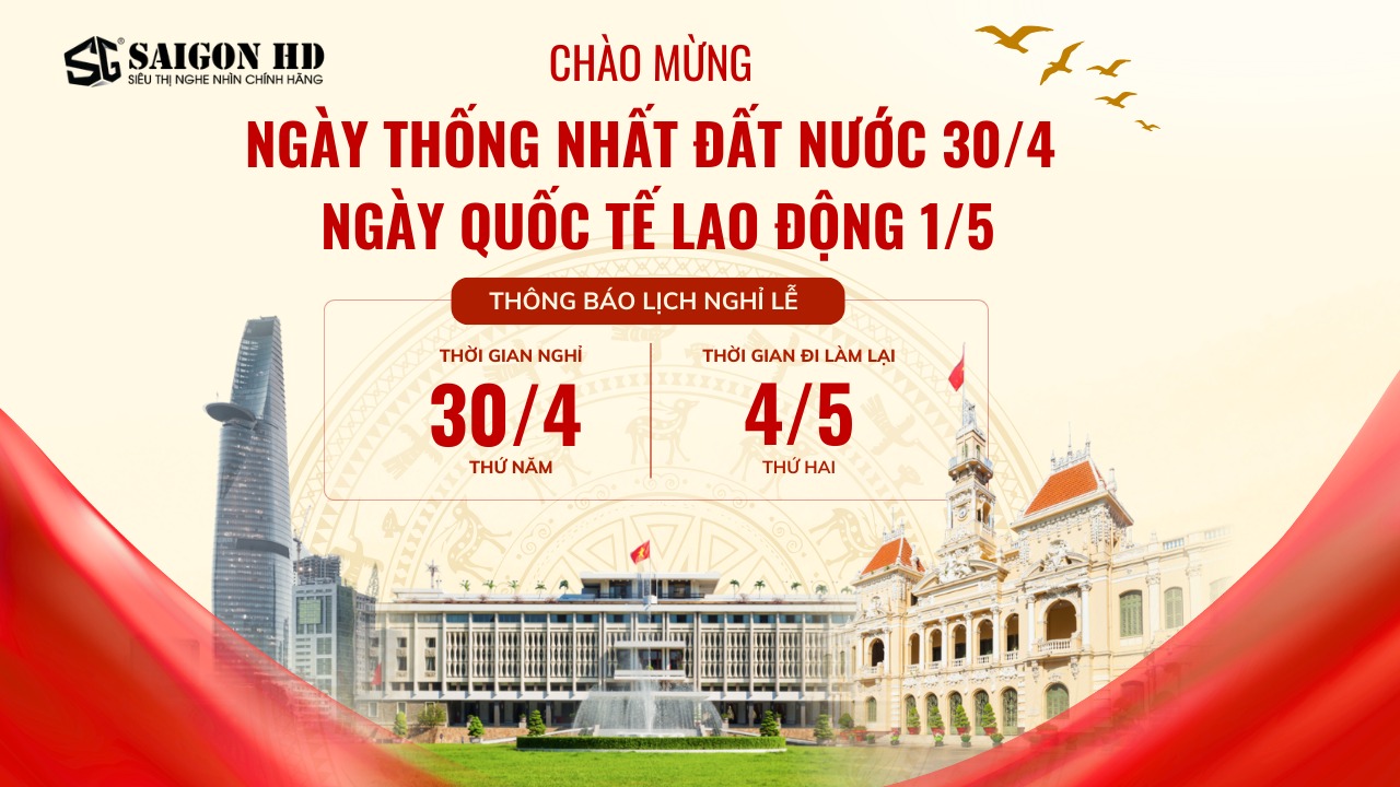 SAIGON HD thông báo lịch nghỉ lễ 30/04 & 01/05