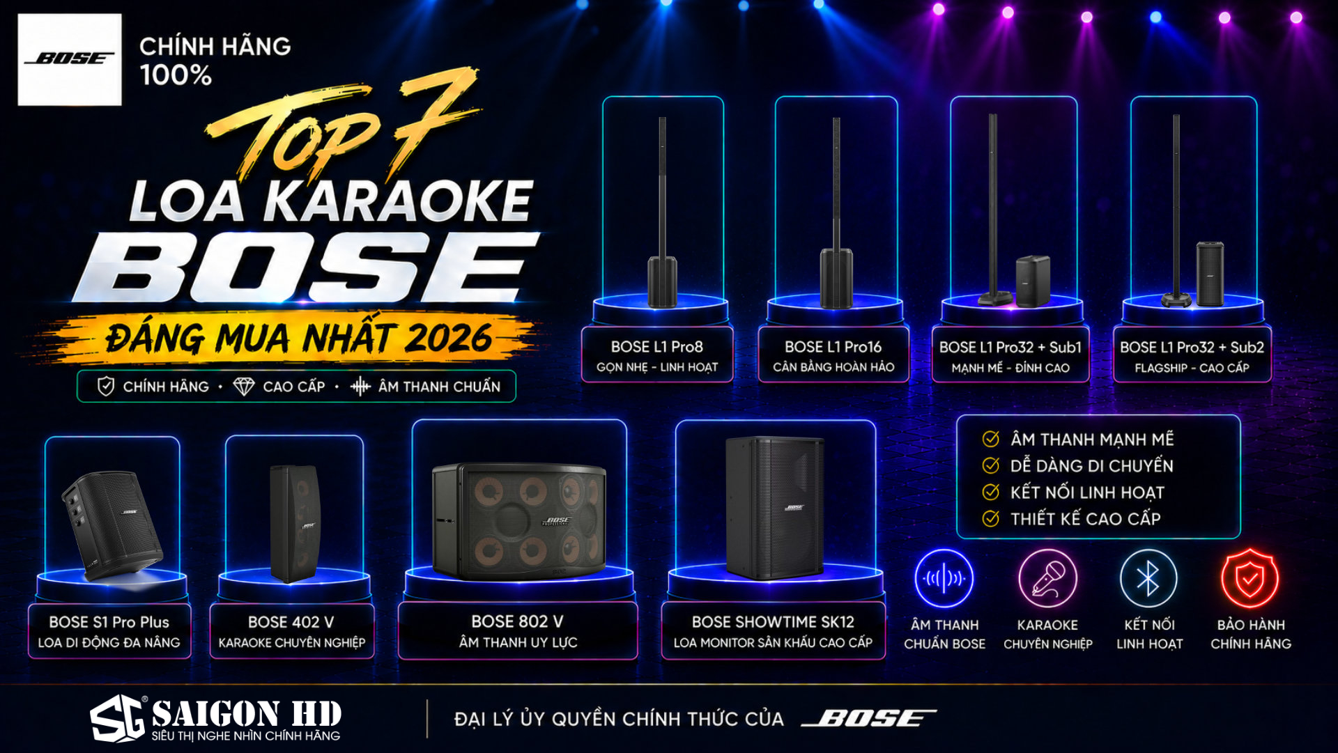Top loa Karaoke Bose chính hãng đáng mua nhất 2026: Review chi tiết