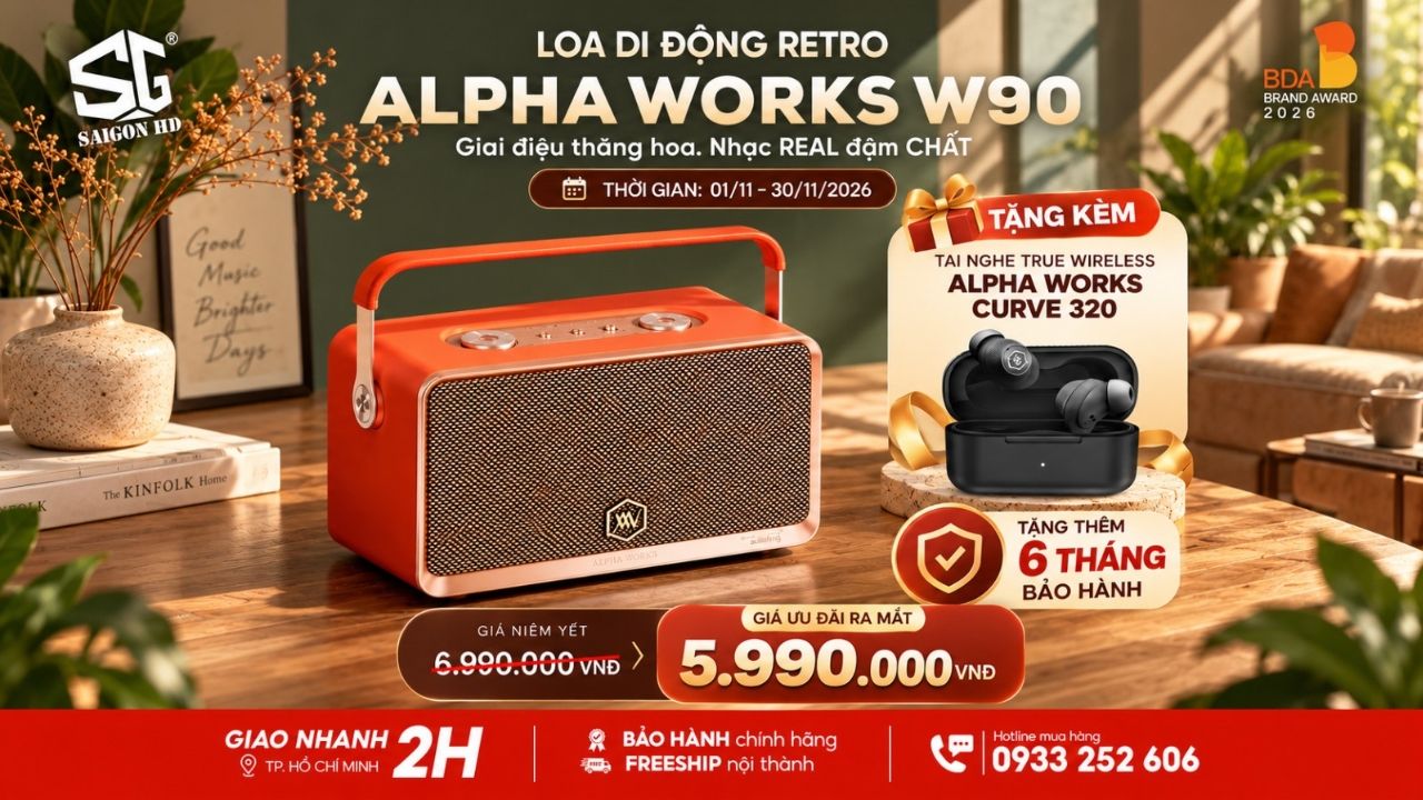 Alpha Works W90 ra mắt tại SAIGON HD – Ưu đãi tặng tai nghe CURVE 320