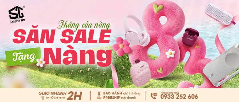 Bose khuyến mãi loa Bluetooth & tai nghe không dây mừng Quốc tế phụ nữ 8/3