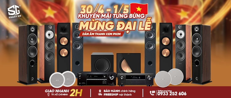 Khuyến mãi giảm giá Top 5 dàn âm thanh xem phim chuẩn Dolby Atmos 5.1.2 mừng khai trương Showroom Vạn Kiếp