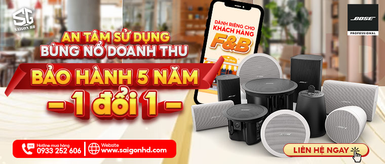 Chính sách Ưu đãi Bảo hành 5 năm - Đổi mới đối với một số dòng sản phẩm Bose Professional