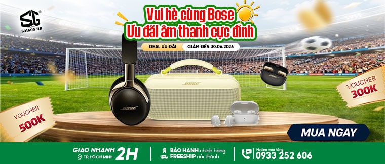Vui hè cùng Bose - Ưu đãi âm thanh cực đỉnh: Giảm đến 21%