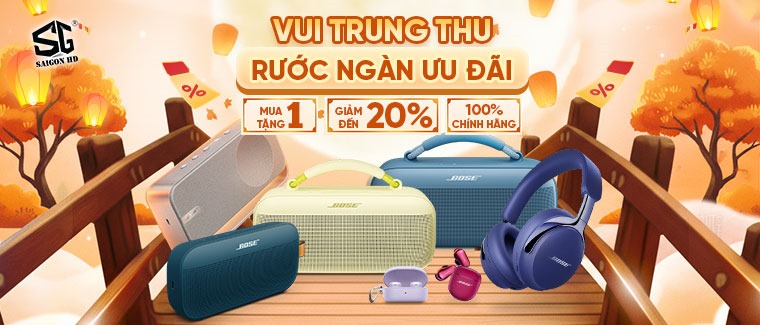 Khuyến mãi mùa trung thu 2025 khi mua loa Bluetooth di động & tai nghe chống ồn Bose chính hãng