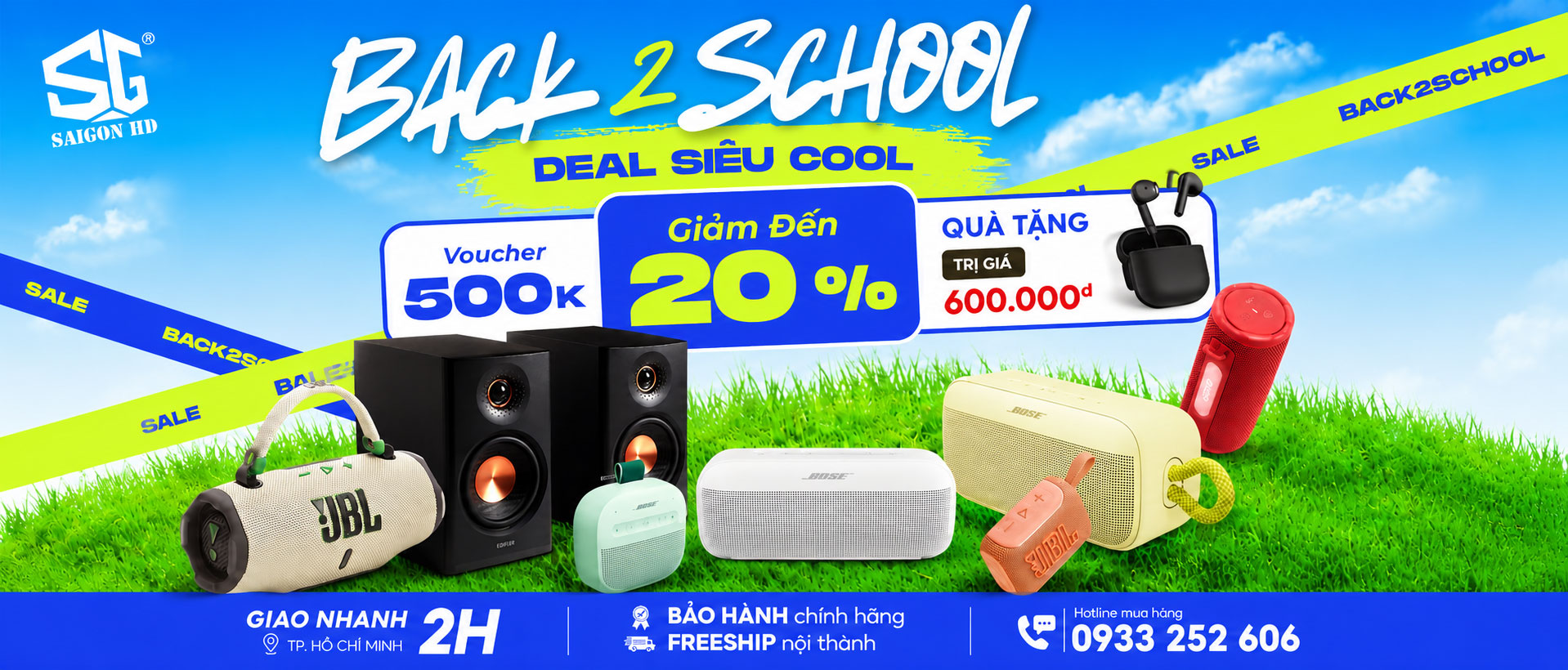 Săn loa Bluetooth giảm đến 20% - Ưu đãi Back to School 2026 tại SAIGON HD