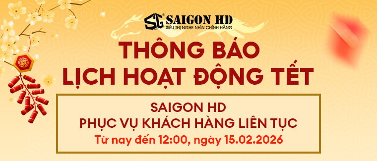 Thông báo lịch hoạt động của các showroom SAIGON HD Tết Bính Ngọ 2026