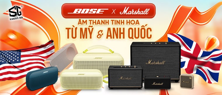 Khuyến mãi loa Bluetooth di động Bose & Marshall chính hãng rẻ nhất 2025