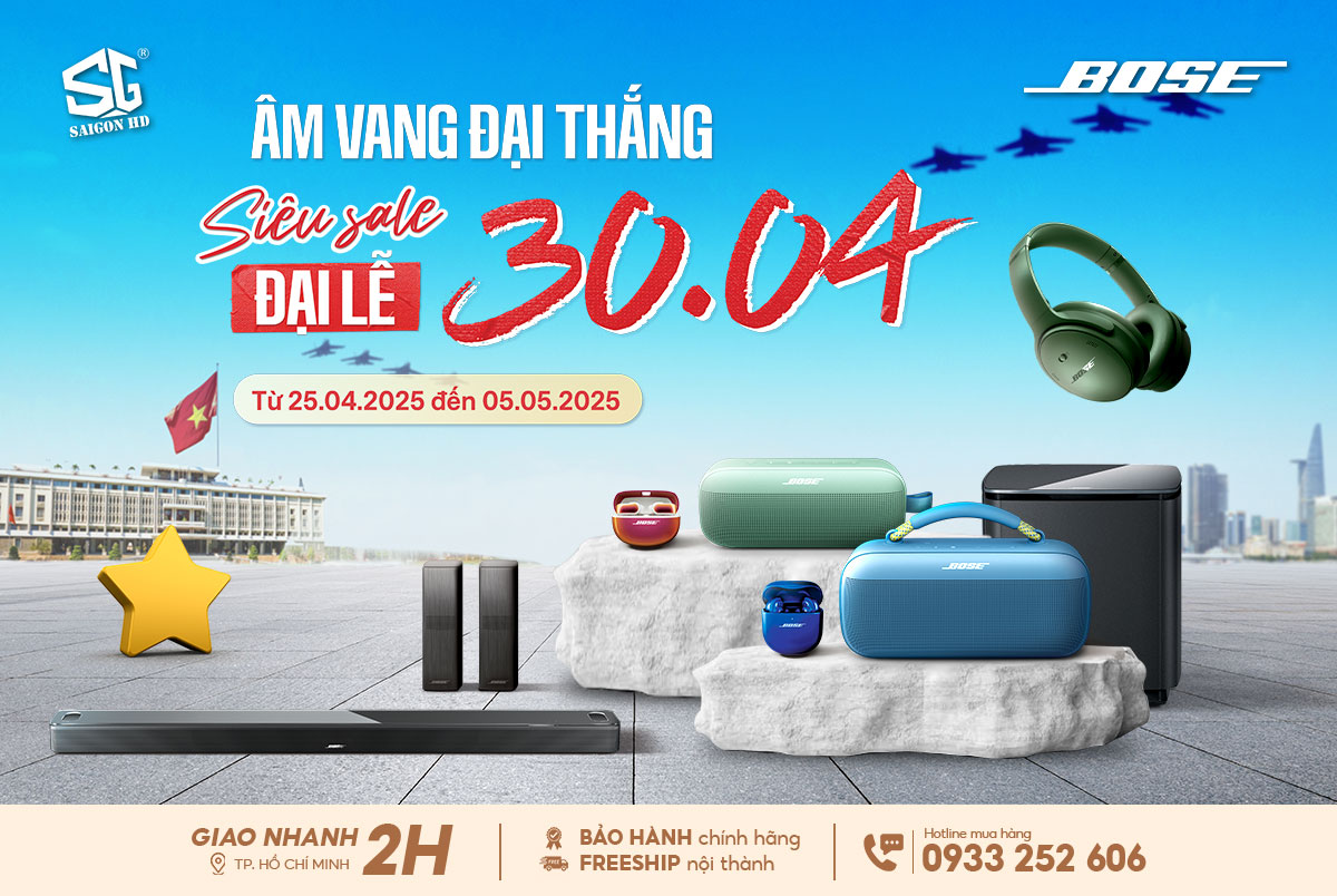 Chương trình khuyến mãi giảm giá Tai nghe - Loa Bluetooth - SoundBar Bose chính hãng