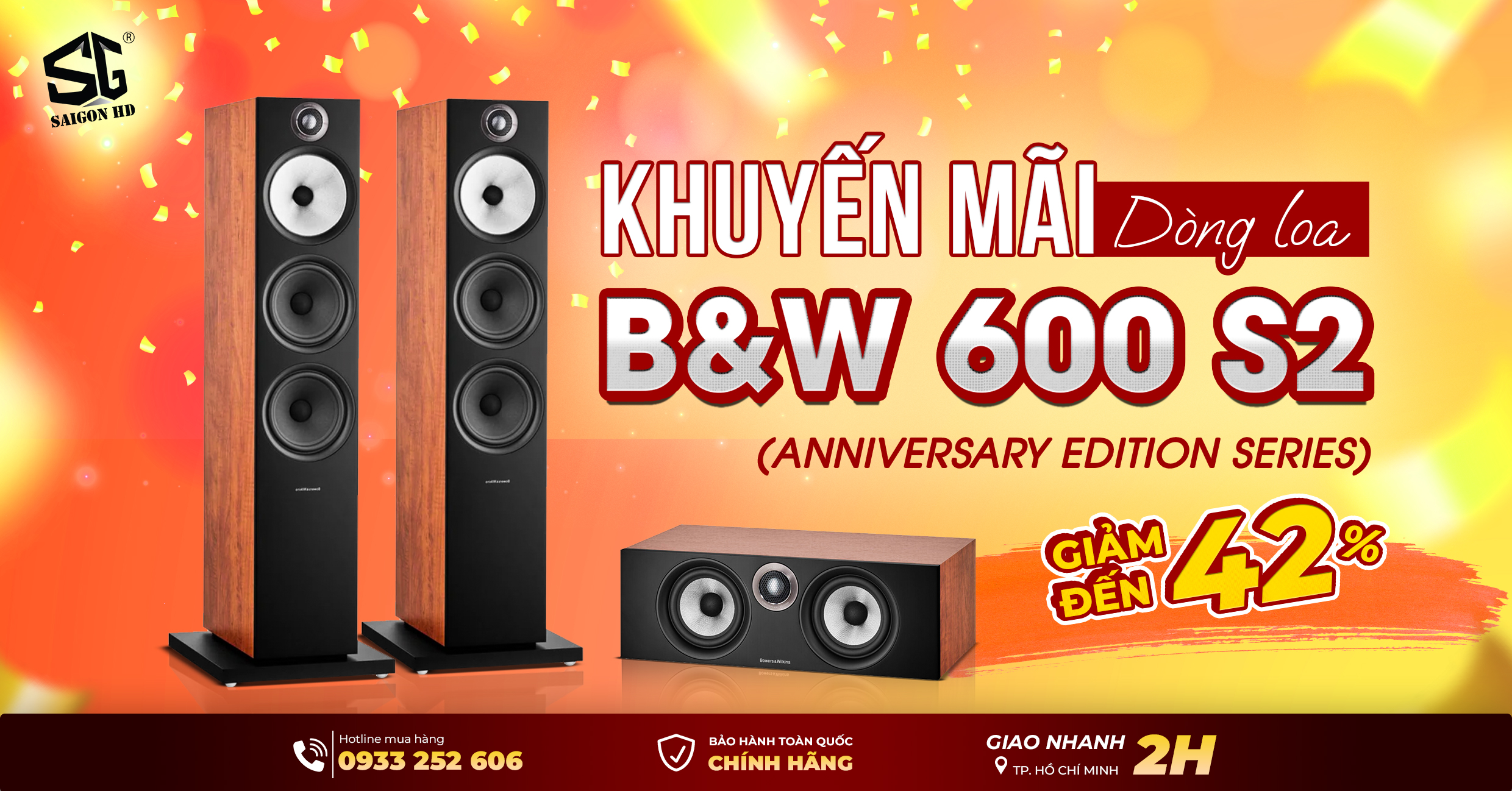 Khuyến mãi giảm giá dòng loa B&W 600 S2 Anniversary Edition Series