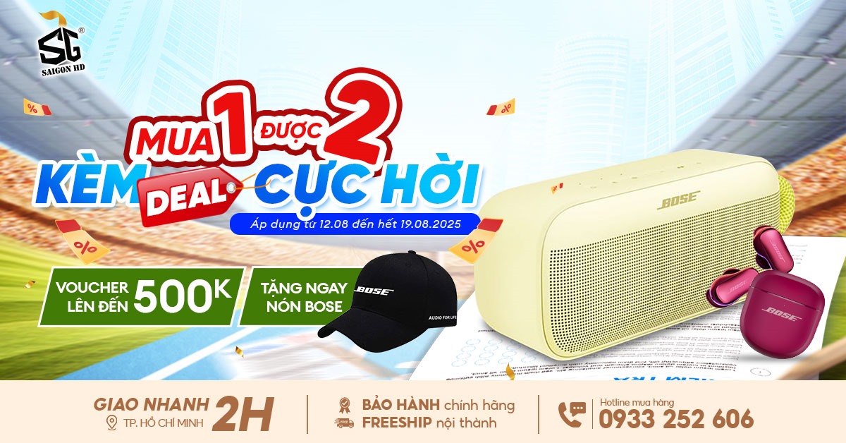 Khuyến mãi ra mắt loa Bluetooth di động Bose SoundLink Plus & Tai nghe True Wireless chống ồn Bose QuietComfort Ultra Earbuds 2nd Gen mới nhất 2025
