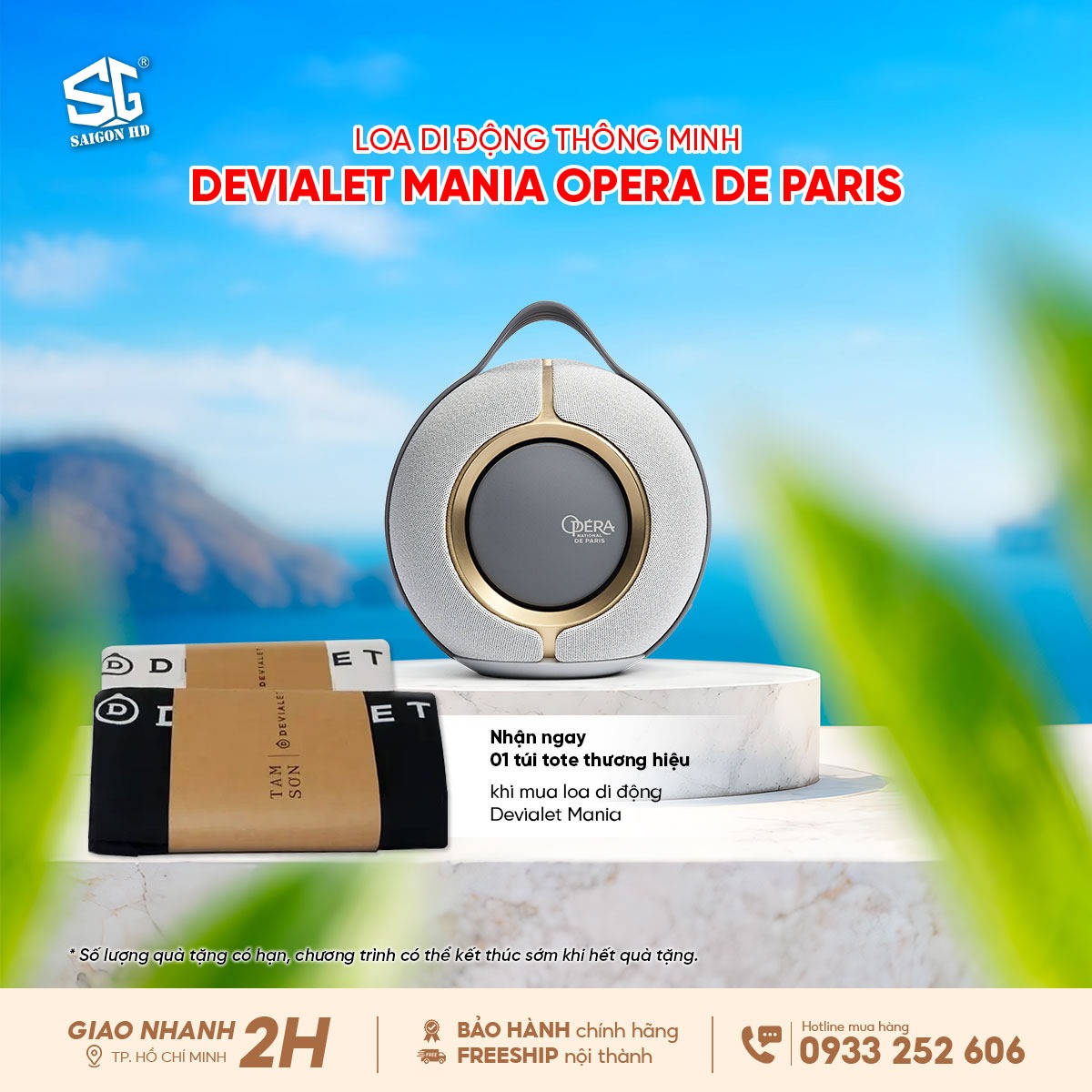 Khuyến mãi loa Bluetooth di động cao cấp sang trọng Devialet Mania Opera De Paris chính hãng