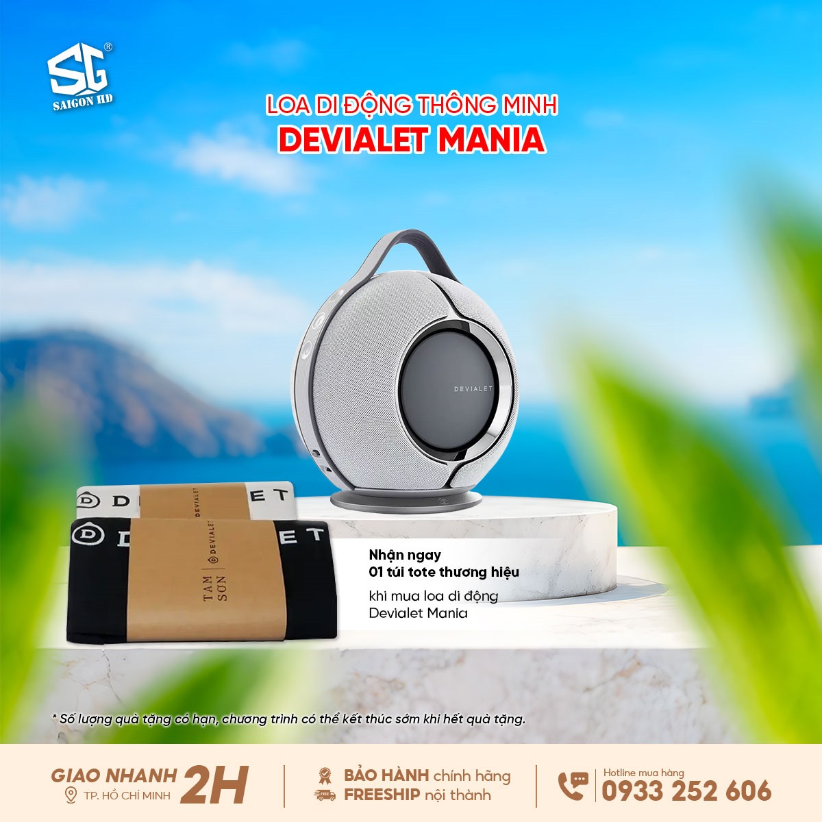 Khuyến mãi loa Bluetooth di động cao cấp Devialet Mania chính hãng