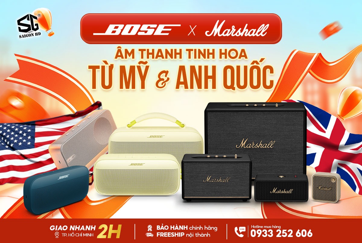 Khuyến mãi loa Bluetooth di động Bose & Marshall chính hãng giá rẻ nhất