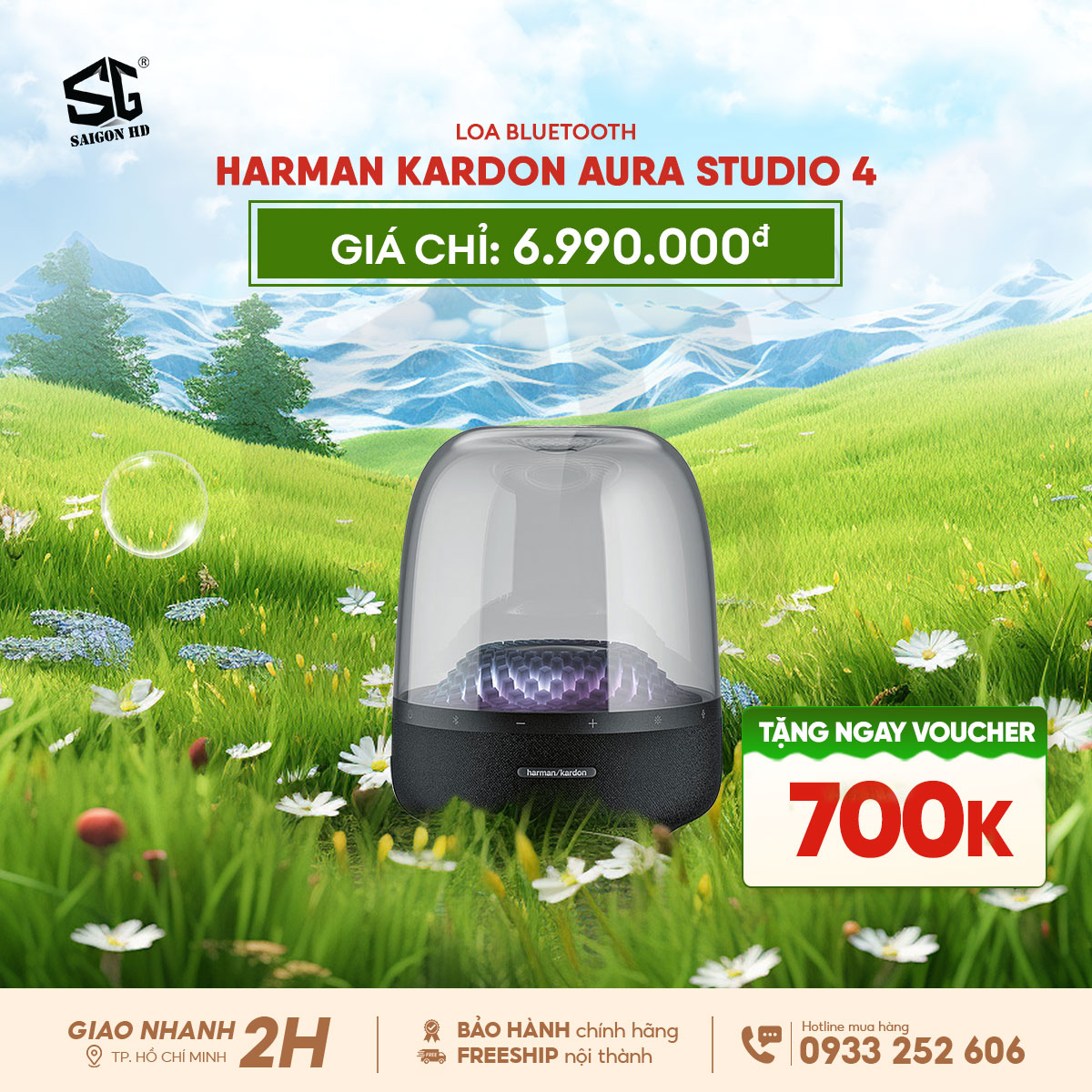Khuyến mãi giảm giá loa Bluetooth để bàn Harman Kardon Aura Studio 4 chính hãng giá rẻ nhất 2025