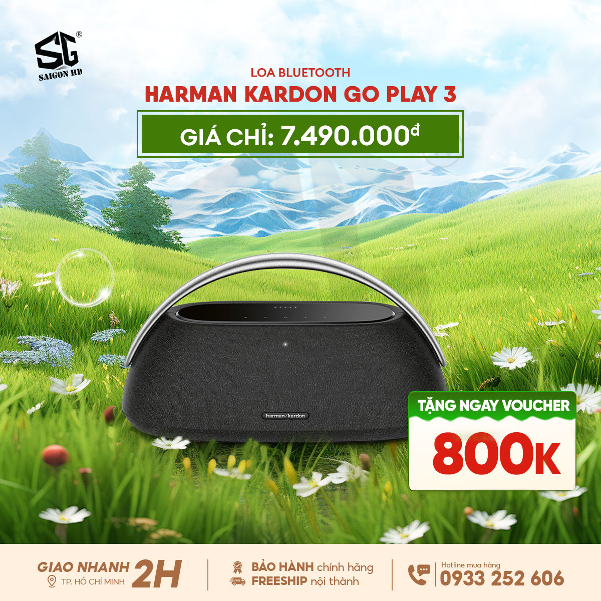 Khuyến mãi giảm giá loa Bluetooth di động Harman Kardon Go Play 3 chính hãng giá rẻ nhất 2025