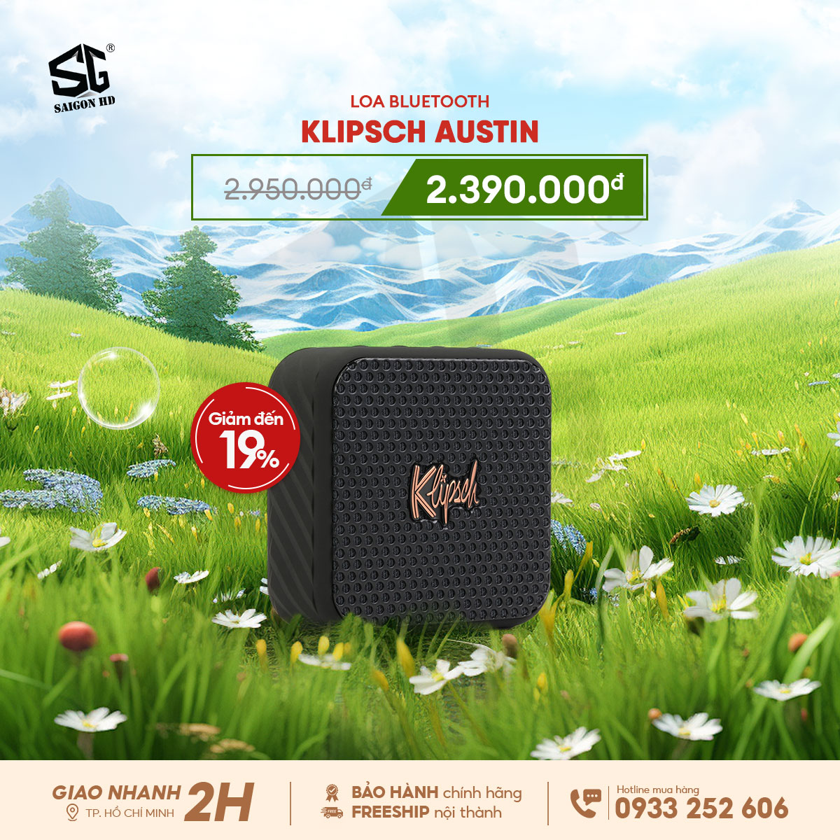 Khuyến mãi giảm giá loa Bluetooth di động Klipsch Austin chính hãng giá rẻ nhất 2025