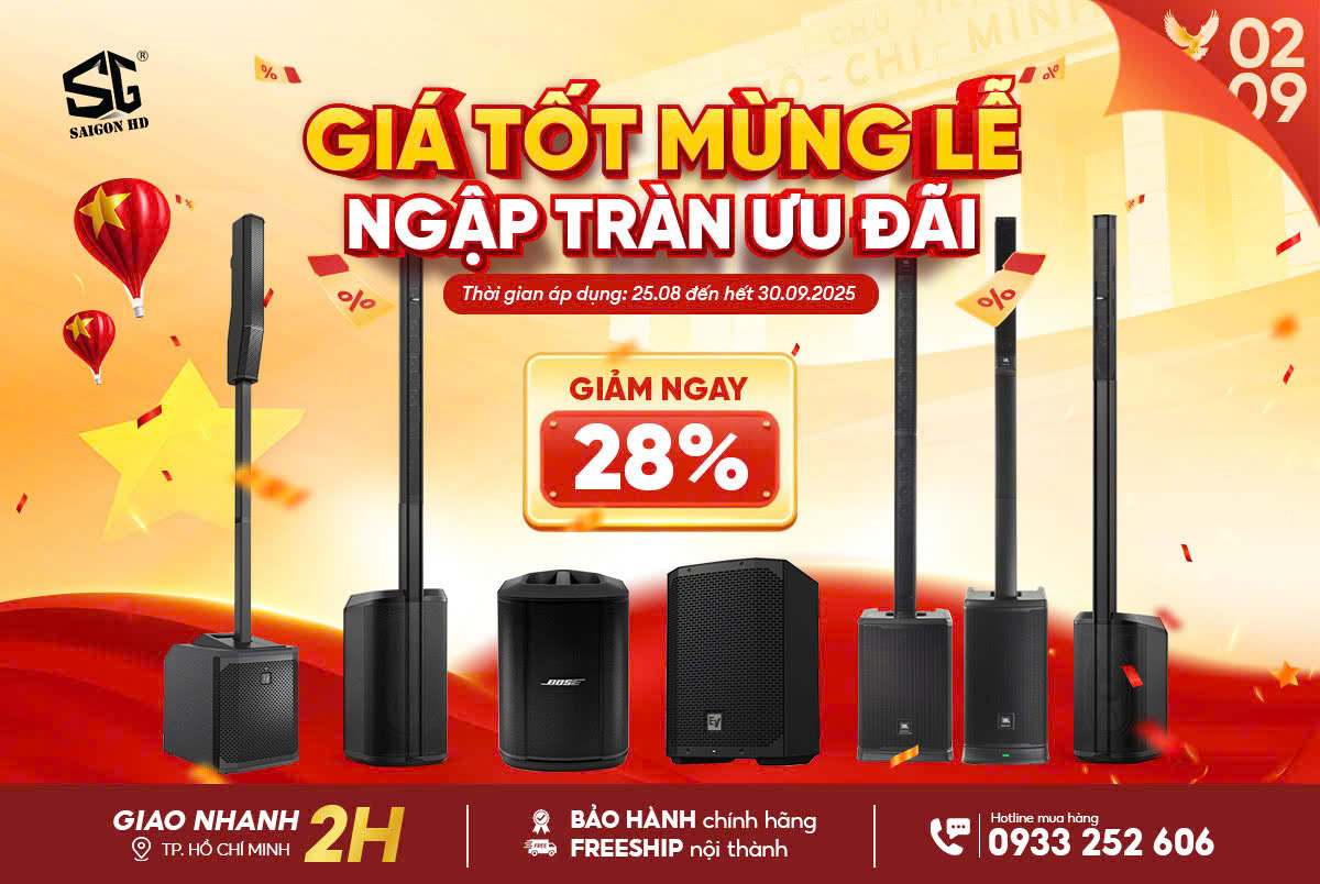 Chương trình khuyến mãi giảm giá khủng cho các mẫu loa PA biểu diễn di động & Karaoke chuyên nghiệp Bose, JBL, Electro-Voice chính hãng giá rẻ nhất