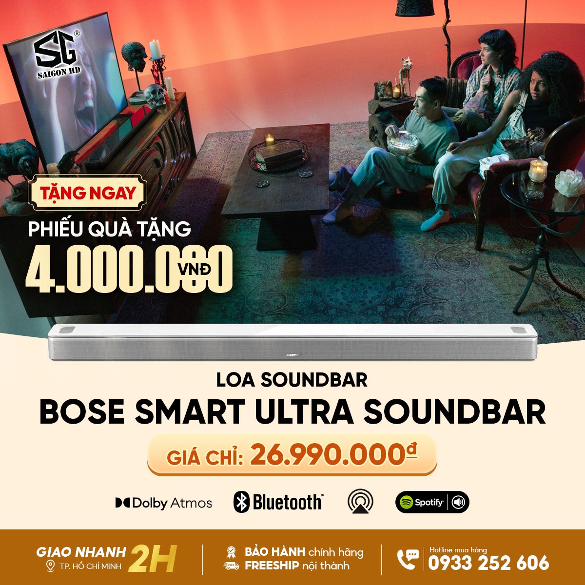Khuyến mãi giảm giá loa thanh Bose Smart Ultra SoundBar cao cấp chính hãng giá rẻ nhất