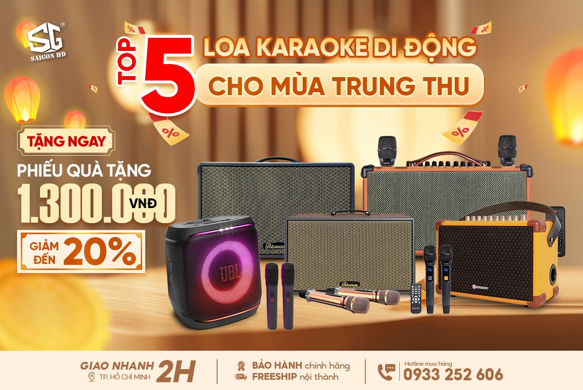 Khuyến mãi giảm giá loa kéo Karaoke Bluetooth di động chính hãng Trung Thu 2025