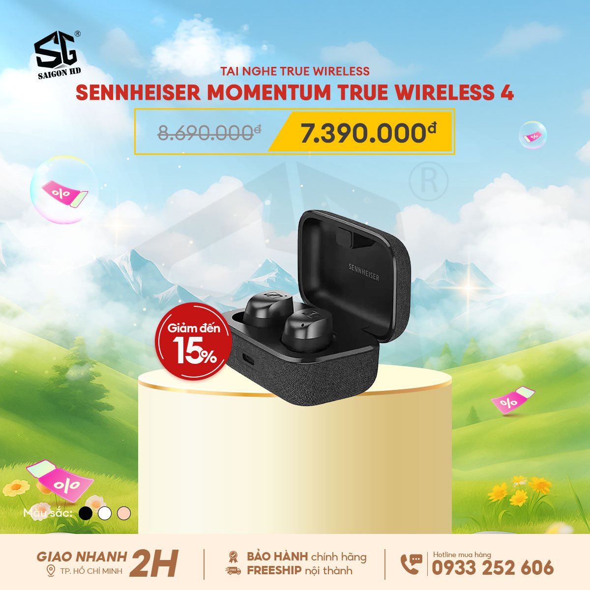 Khuyến mãi giảm giá tai nghe không dây hoàn toàn chống ồn Sennheiser Momentum True Wireless 4 chính hãng giá rẻ nhất 2025