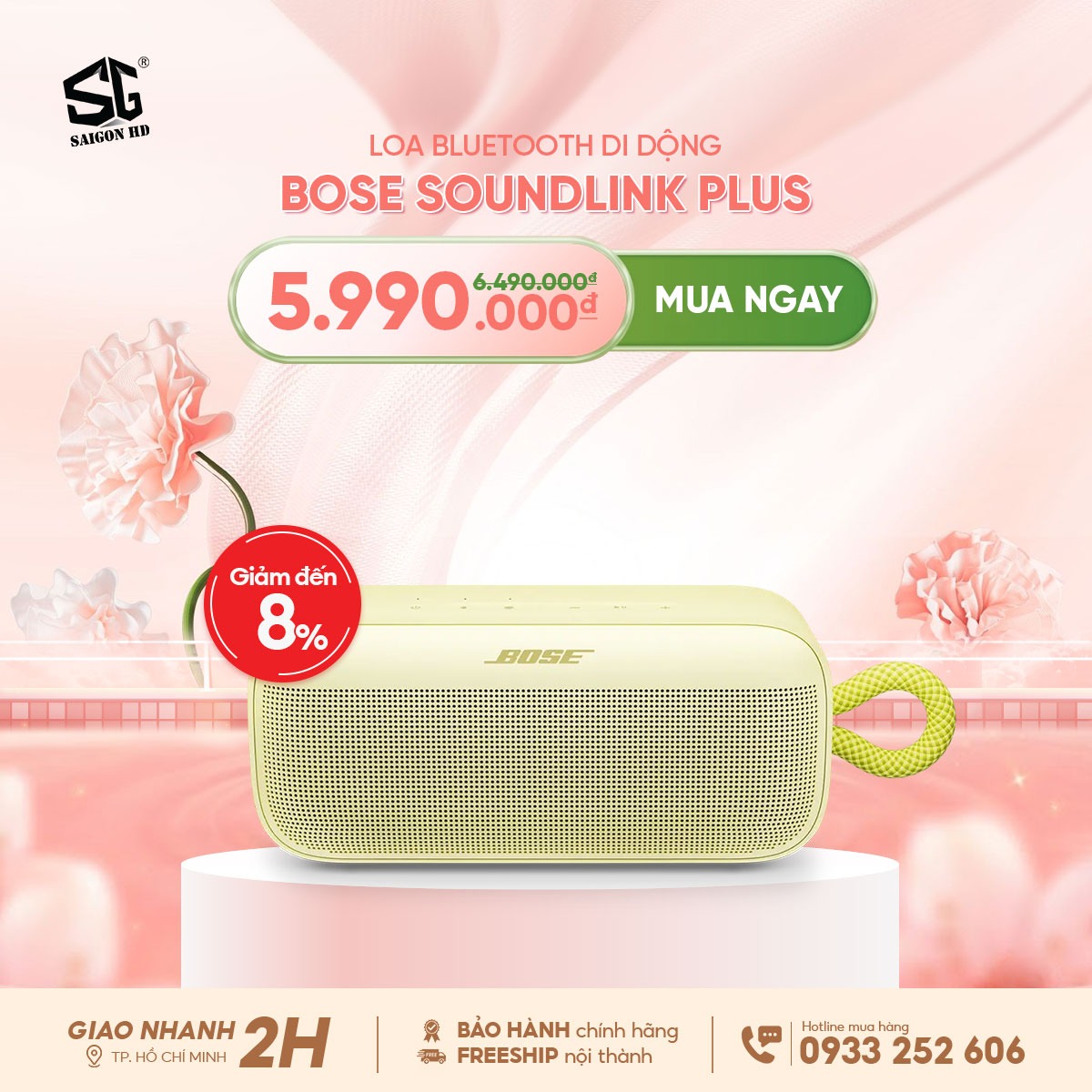 Khuyến m&atilde;i mừng ng&agrave;y 8/3 giảm gi&aacute; loa Bluetooth di động Bose SoundLink Plus ch&iacute;nh h&atilde;ng gi&aacute; rẻ nhất