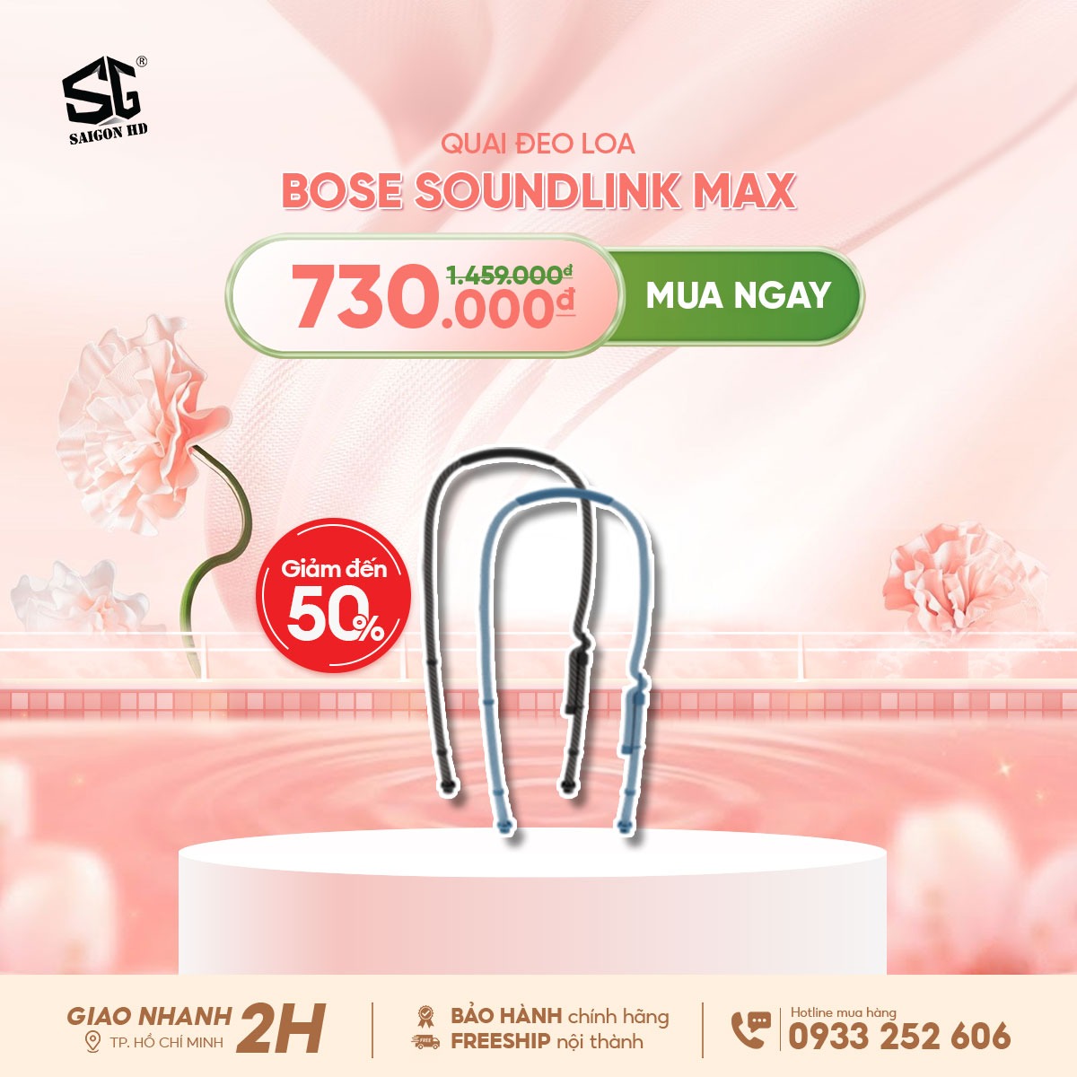 Khuyến m&atilde;i mừng ng&agrave;y 8/3 giảm gi&aacute; quai đeo loa Bluetooth di động Bose SoundLink Max ch&iacute;nh h&atilde;ng gi&aacute; rẻ nhất