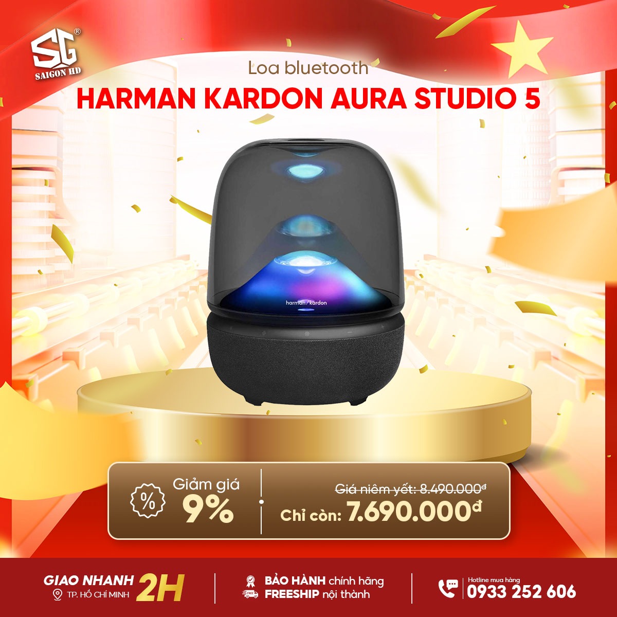 Loa Bluetooth Harman Kardon Aura Studio 5 ch&iacute;nh h&atilde;ng gi&aacute; rẻ nhất