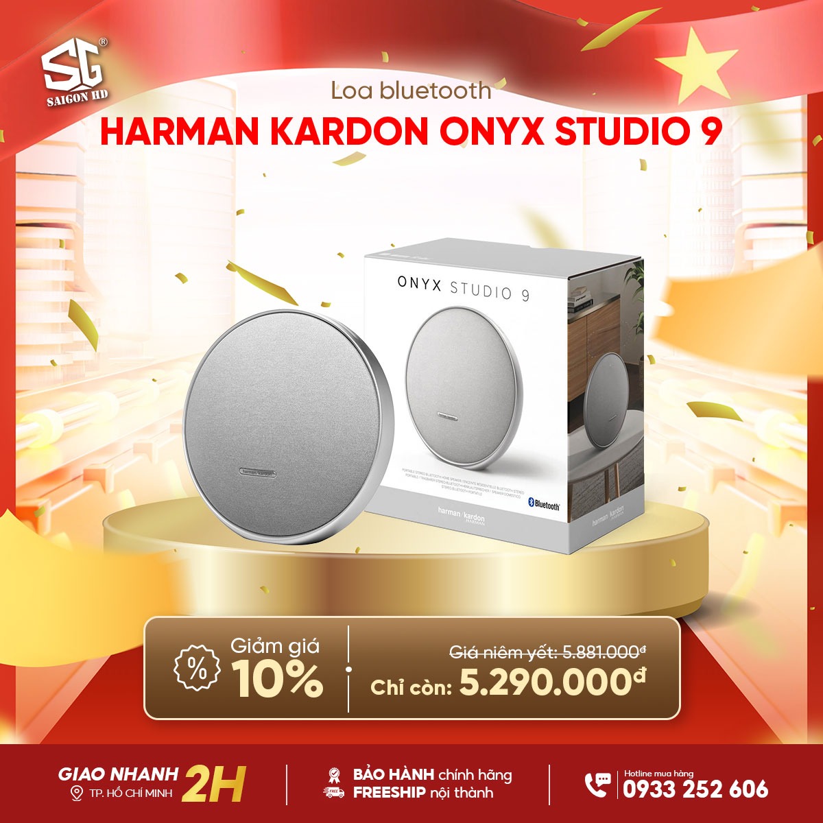 Loa Bluetooth di động Harman Kardon Onyx Studio 9 ch&iacute;nh h&atilde;ng gi&aacute; rẻ nhất