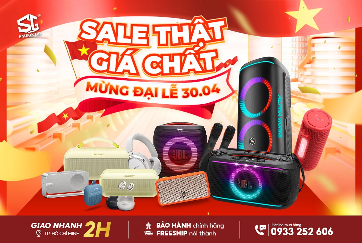 Khuyến m&atilde;i giảm gi&aacute; tai nghe kh&ocirc;ng d&acirc;y, loa Bluetooth di động, d&agrave;n &acirc;m thanh soundbar ch&iacute;nh h&atilde;ng Bose, JBL, Harman Kardon, Alpha Works, Sumico, Paramax, Acnos ch&iacute;nh h&atilde;ng gi&aacute; rẻ nhất