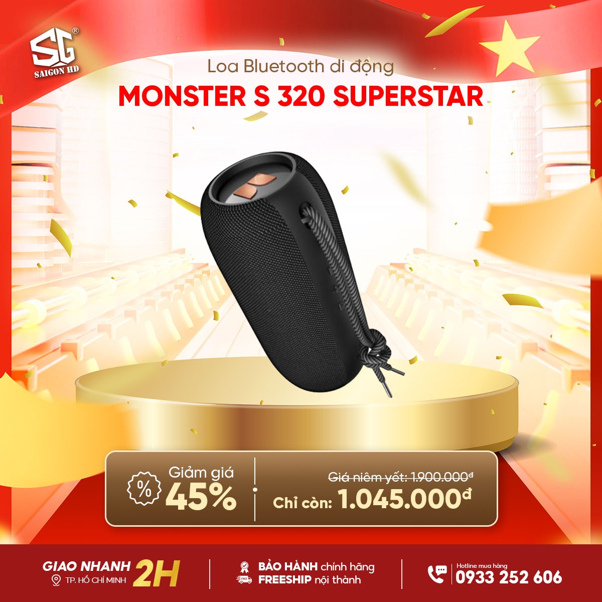 Loa Bluetooth di động Monster S 320 SuperStar ch&iacute;nh h&atilde;ng gi&aacute; rẻ nhất