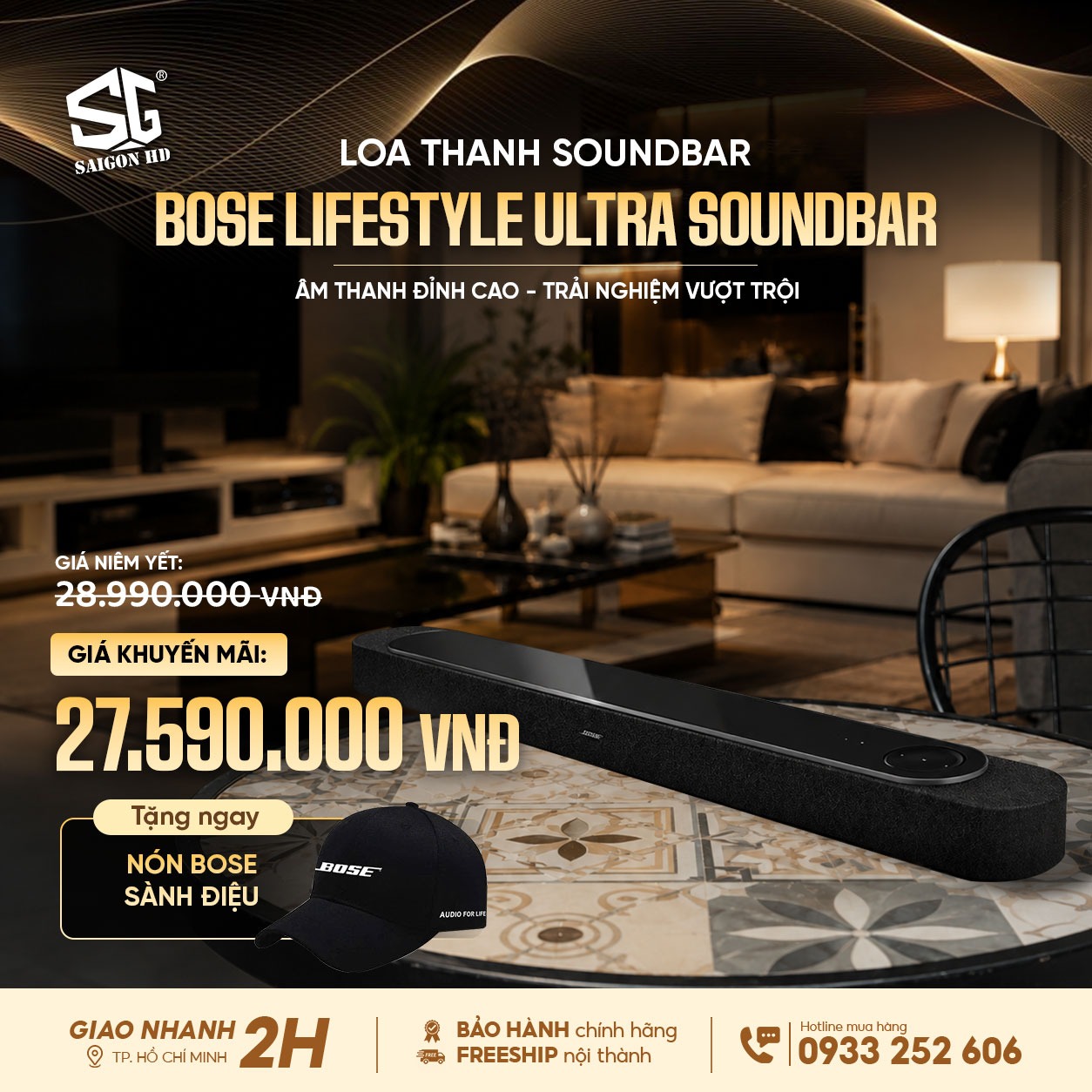 Khuyến m&atilde;i loa thanh Bose Lifestyle Ultra SoundBar ch&iacute;nh h&atilde;ng gi&aacute; rẻ nhất 2026