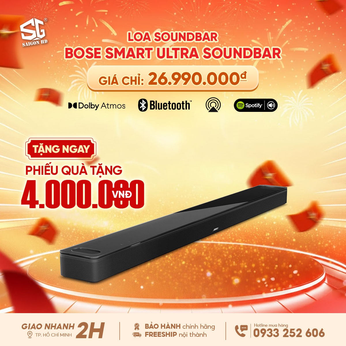 Khuyến m&atilde;i giảm gi&aacute; loa SoundBar cao cấp Bose Smart Ultra Ultra SoundBar ch&iacute;nh h&atilde;ng gi&aacute; rẻ nhất