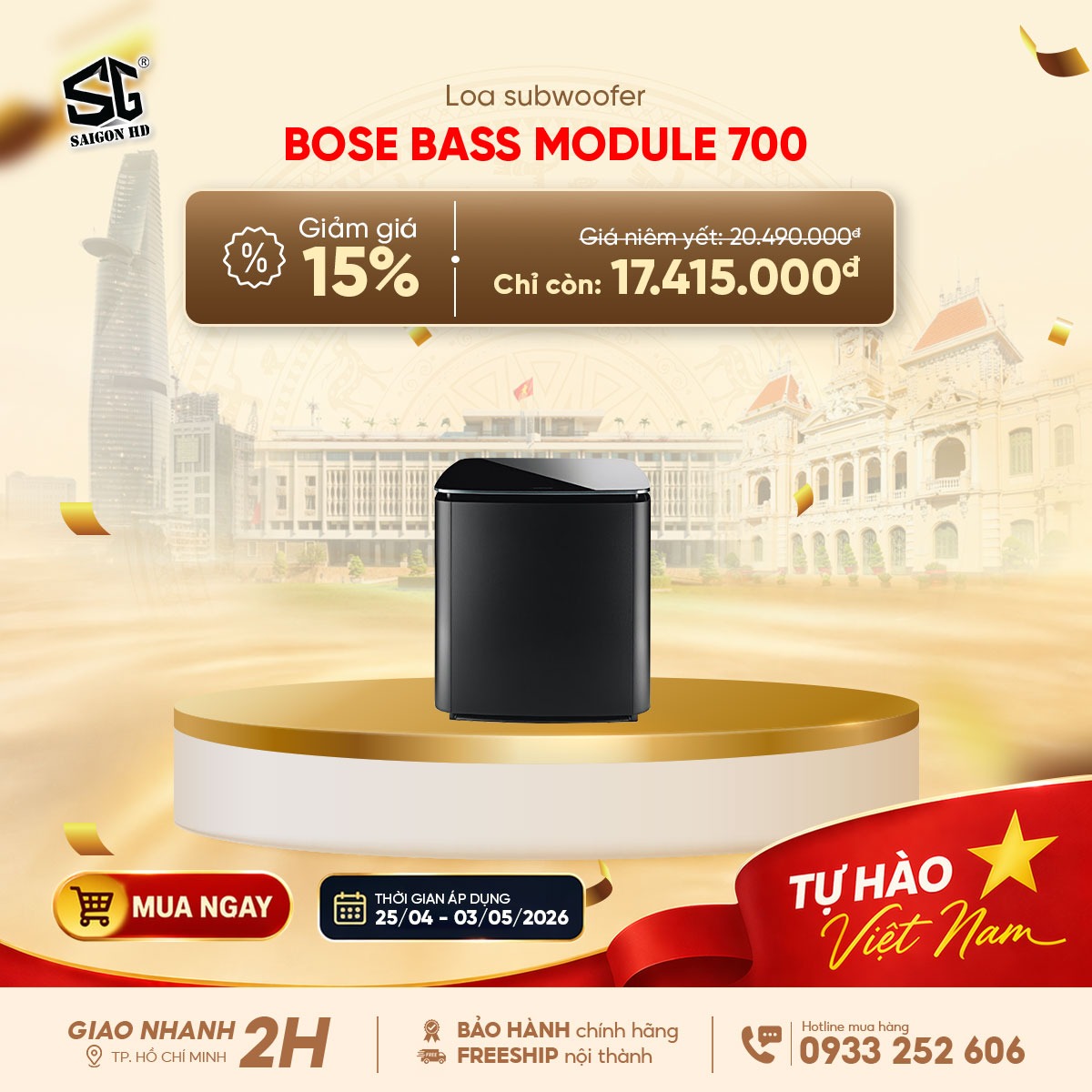 Khuyến m&atilde;i giảm s&acirc;u loa TV Bose Bass Module 700 ch&iacute;nh h&atilde;ng gi&aacute; rẻ nhất