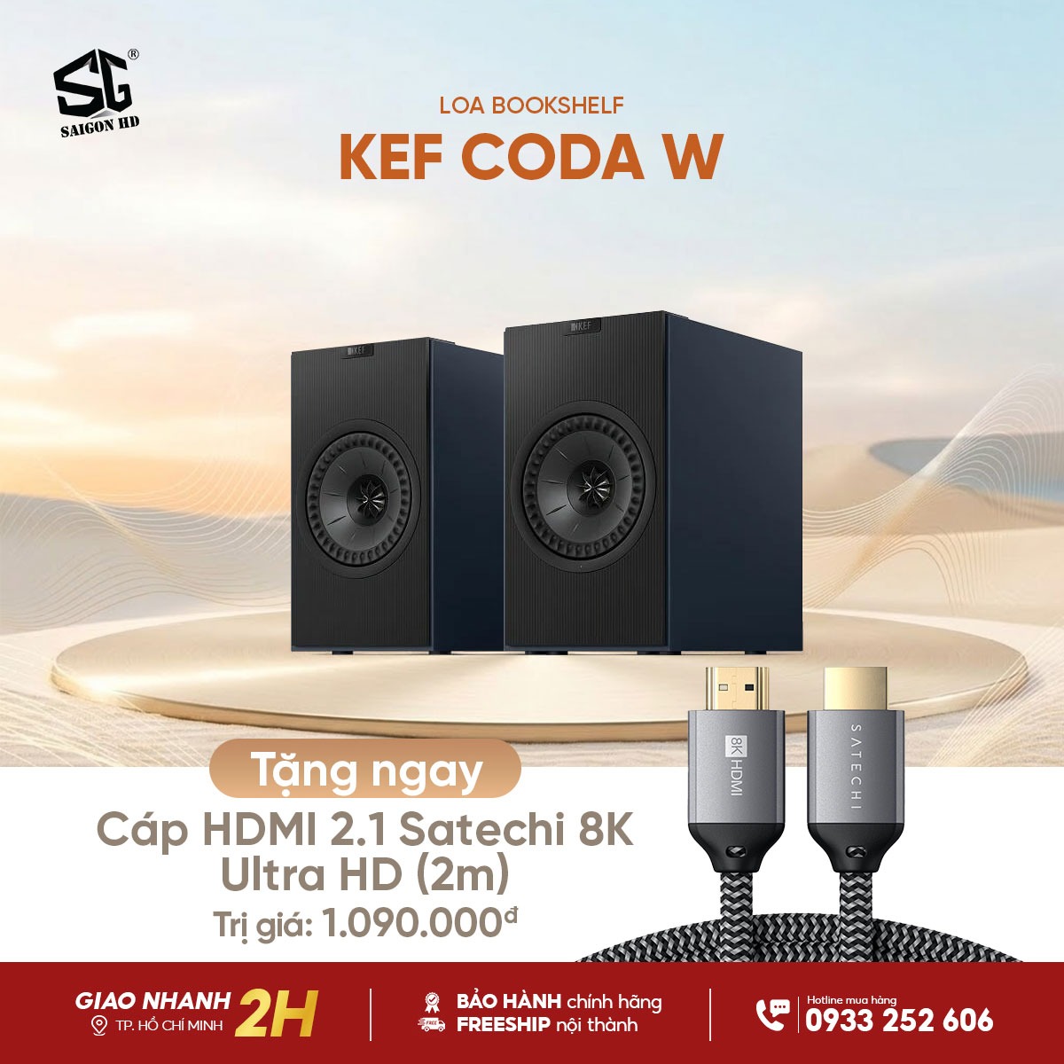 Khuyến m&atilde;i loa Bookshelf active nghe nhạc KEF Coda W ch&iacute;nh h&atilde;ng gi&aacute; rẻ nhất