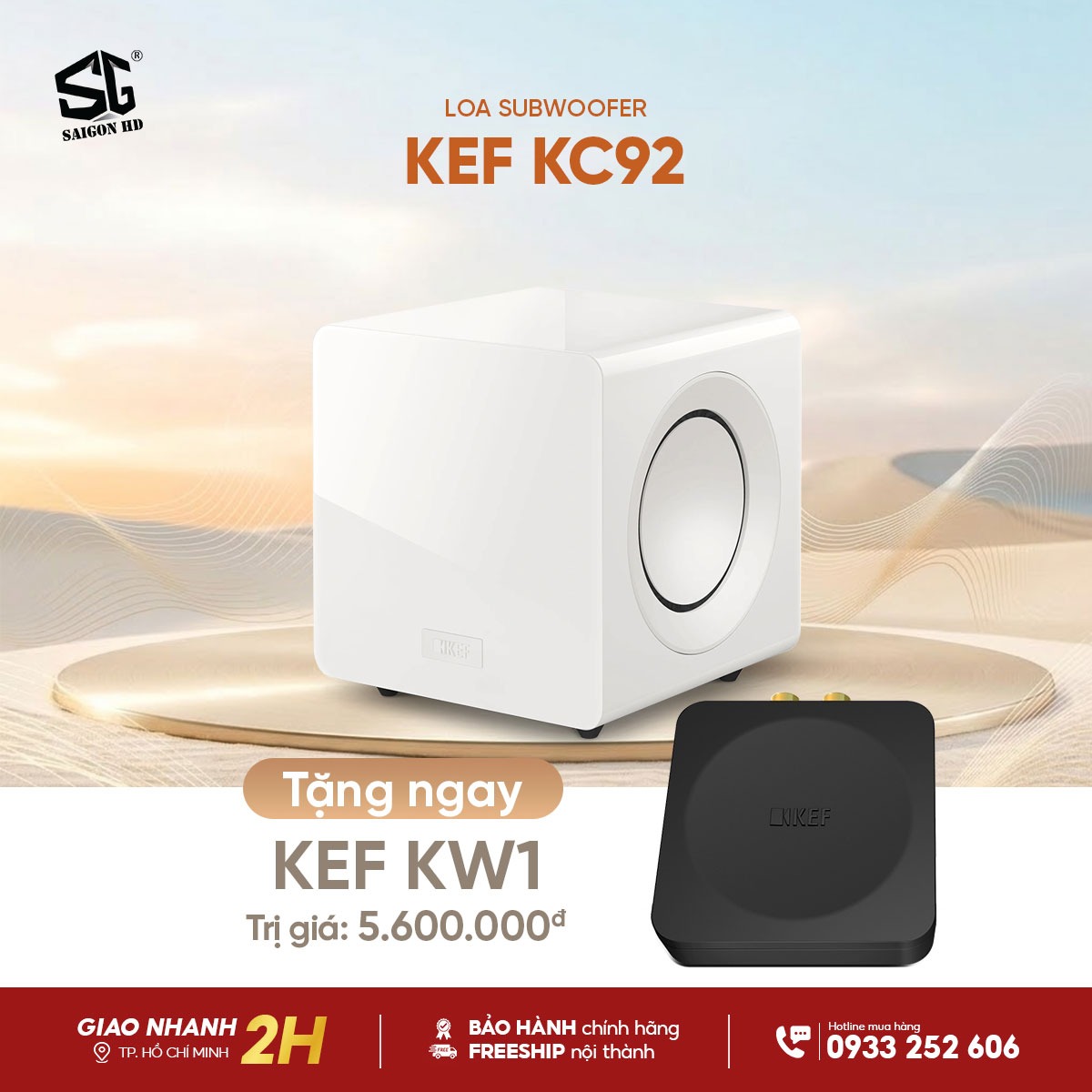 Khuyến m&atilde;i loa subwoofer KEF KC92 ch&iacute;nh h&atilde;ng gi&aacute; rẻ nhất