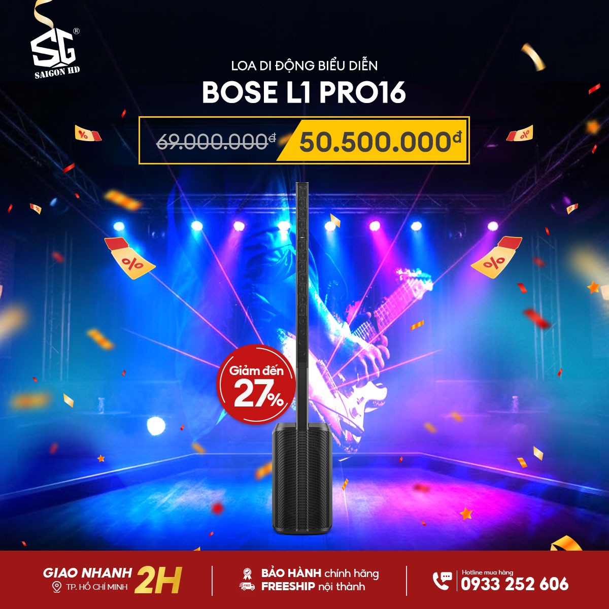 Khuyến m&atilde;i giảm gi&aacute; loa Active PA biểu diễn di động & Karaoke chuy&ecirc;n nghiệp Line Array Bose L1 Pro16 ch&iacute;nh h&atilde;ng rẻ nhất