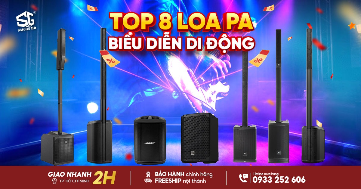 Khuyến m&atilde;i giảm gi&aacute; Top 8 loa active PA biểu diễn di động & Karaoke chuy&ecirc;n nghiệp Bose - JBL - Electro-Voice ch&iacute;nh h&atilde;ng rẻ nhất
