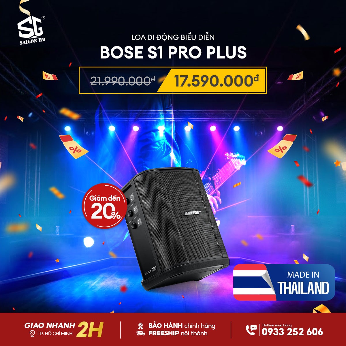 Khuyến m&atilde;i giảm gi&aacute; loa biểu diễn di động Karaoke Bluetooth Bose S1 Pro Plus ch&iacute;nh h&atilde;ng sản xuất tại Th&aacute;i Lan gi&aacute; rẻ nhất