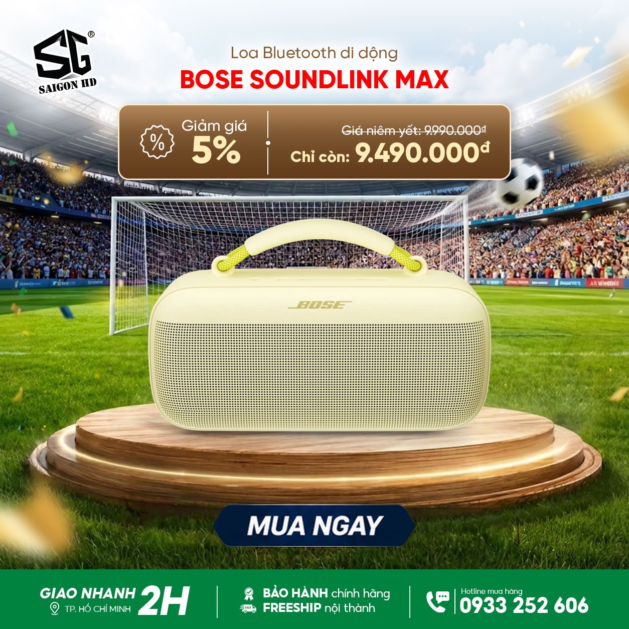 Chương tr&igrave;nh khuyến m&atilde;i giảm gi&aacute; loa Bluetooth di động Bose SoundLink Max ch&iacute;nh h&atilde;ng