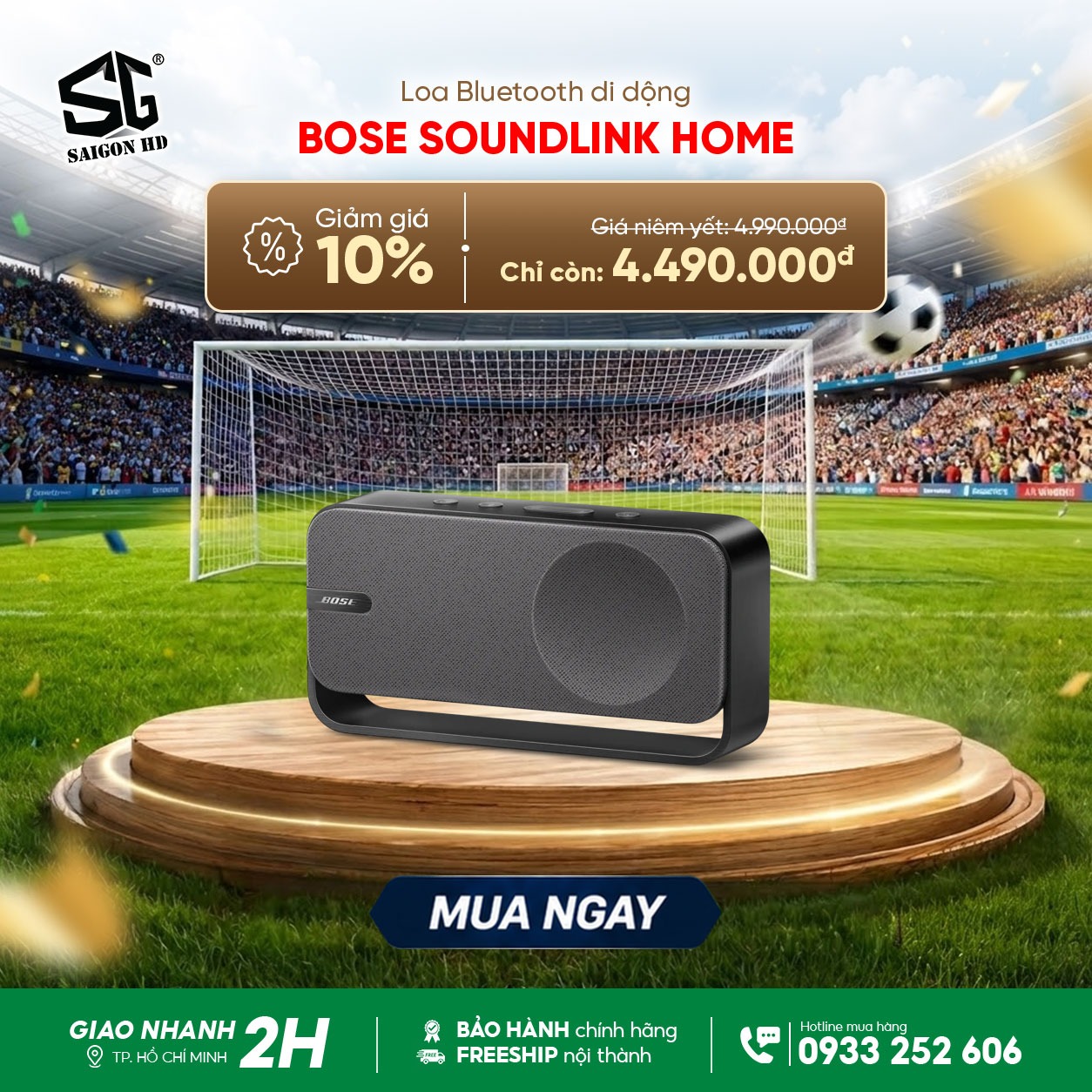 Chương tr&igrave;nh khuyến m&atilde;i giảm gi&aacute; loa Bluetooth di động Bose SoundLink Home ch&iacute;nh h&atilde;ng