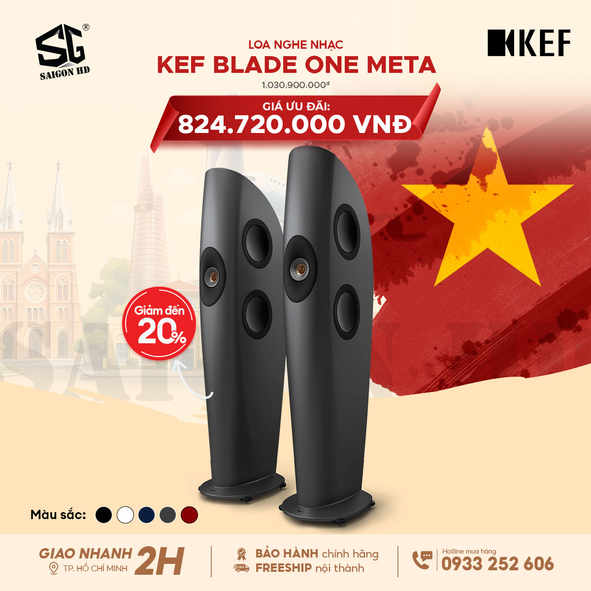 Khuyến mãi loa nghe nhạc Hi-end cao cấp KEF Blade One Meta chính hãng