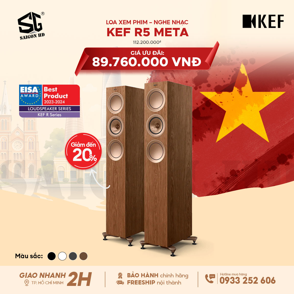 Khuyến mãi loa cột KEF R5 Meta chính hãng