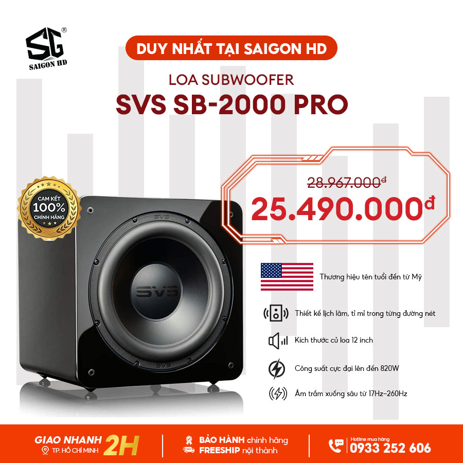 Loa Subwoofer SVS SB-2000 Pro