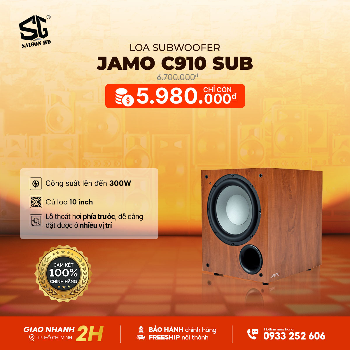 Loa Subwoofer Jamo C910 Sub