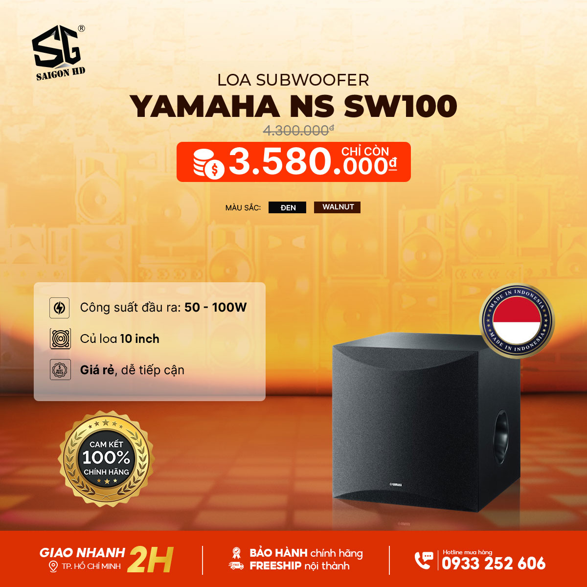 Loa Subwoofer Yamaha NS SW100