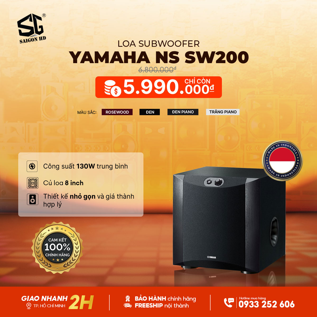 Loa Subwoofer Yamaha NS SW200