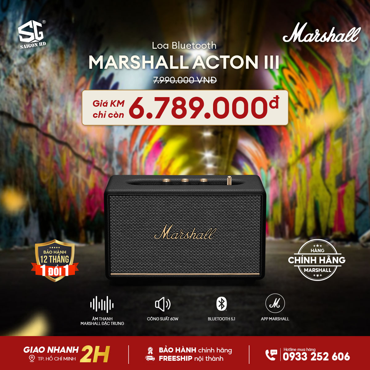 Khuyến m&atilde;i Loa Bluetooth MARSHALL ACTON III