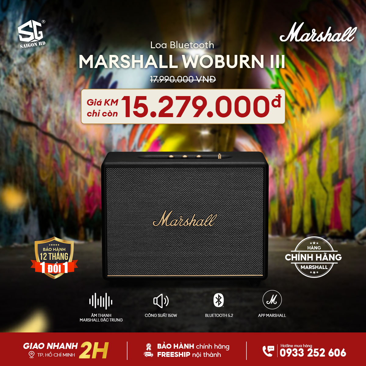 Loa Bluetooth MARSHALL WOBURN III